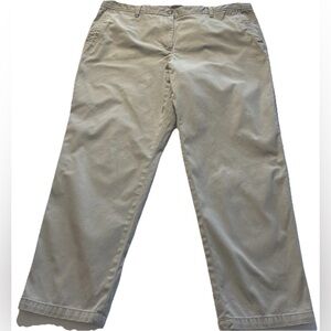 Talbots Gray Relaxed Chino Straight Leg Pants Womens Size 16